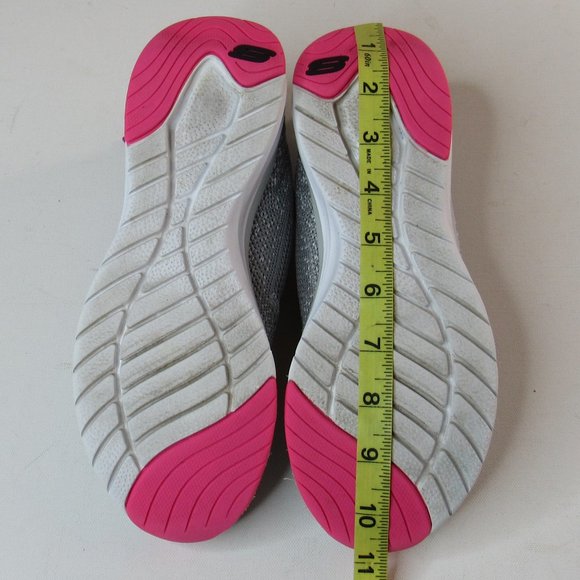 Skechers Flex Comfort Womens Shoes Air Cooled Memory Foam Size 8 Grey/Hot Pink - Picture 10 of 10
